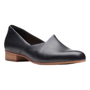 Clarks Women’s Juliet Palm Slip-On Leather Loafer Color: Black Size: 10 Narrow.